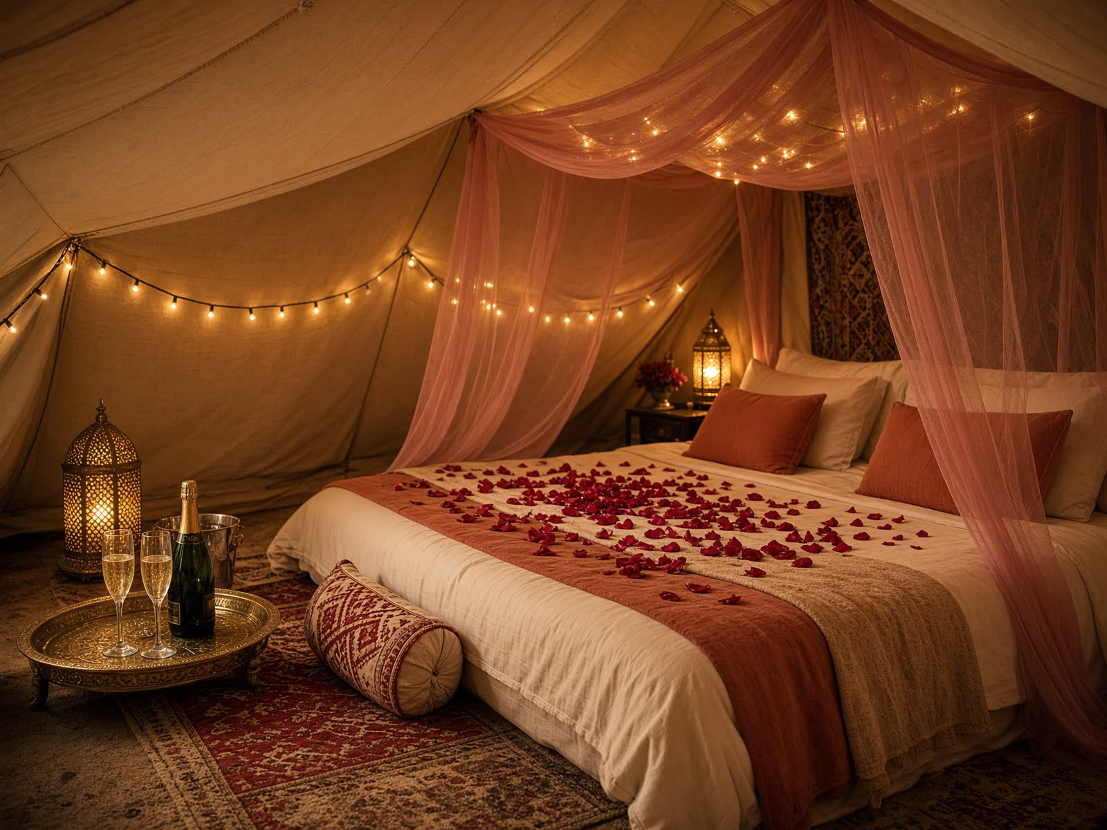 Honeymoon tent at a desert camp near Jaisalmer